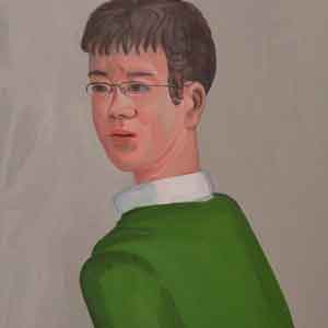 the green sweater/acrylic on canvas/652*530mm