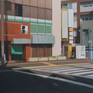 in front of the station/oil on canvas/910*1167mm