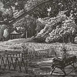 at the pond, No.3/lithograph/220*310mm (image)