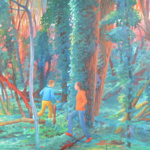 Im Wald/ oil on canvas/ 130*160cm